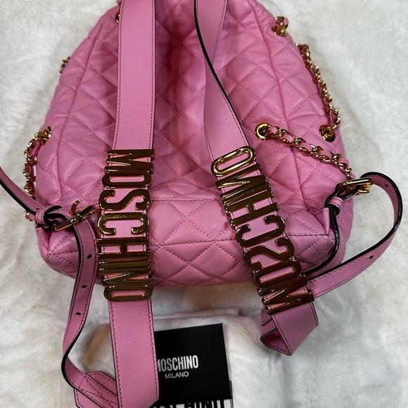 Moschino Pink Quilted Women's back Bag-with dust bag - Picture 3 of 16